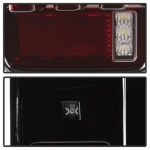 Jeep Wrangler (JK JKU) 07-18 Version 2 Light Bar Sequential Turn Signal LED Tail Lights - Red Clear - Image 4