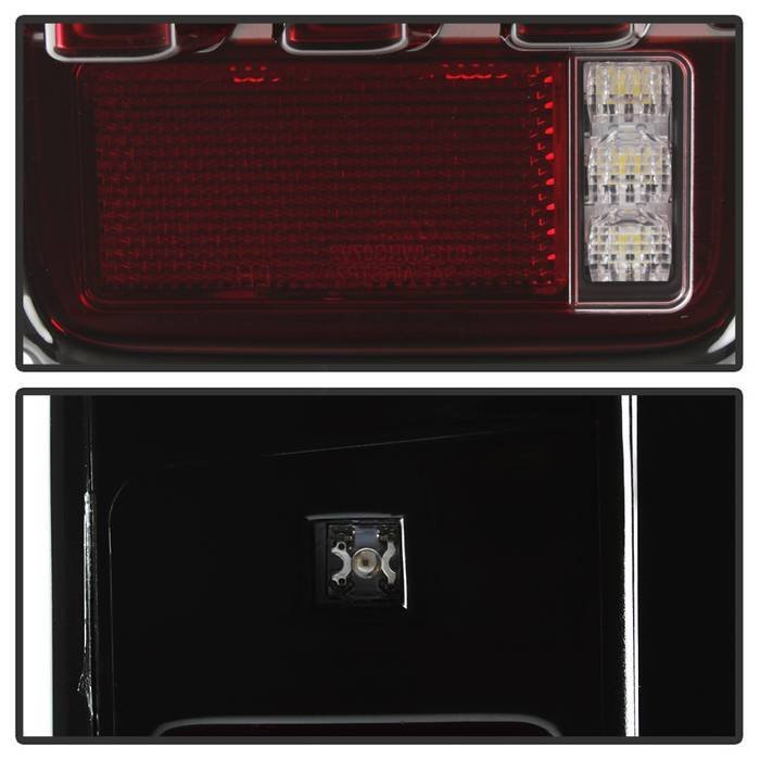Jeep Wrangler (JK JKU) 07-18 Version 2 Light Bar Sequential Turn Signal LED Tail Lights - Red Clear