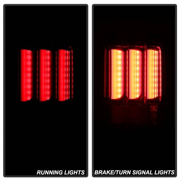 Jeep Wrangler (JK JKU) 07-18 Version 2 Light Bar Sequential Turn Signal LED Tail Lights - Red Clear