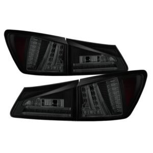 Lexus IS250 06-08 LED Tail Lights - Black Smoke - Image 1
