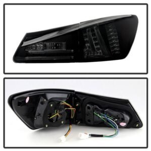 Lexus IS250 06-08 LED Tail Lights - Black Smoke - Image 2
