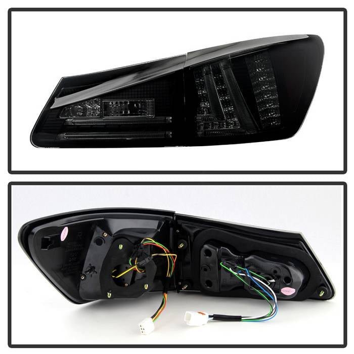 Lexus IS250 06-08 LED Tail Lights - Black Smoke