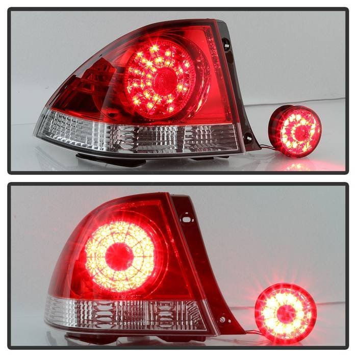 Lexus IS 300 01-03 LED Tail Lights - Red Clear