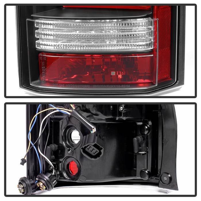 Land Rover Discovery LR4 10-14 Light Bar LED Tail Lights - Black