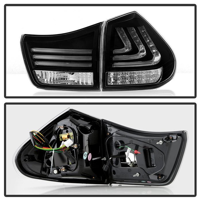 Lexus RX330 / RX350 04-09 LED Tail Lights - Black