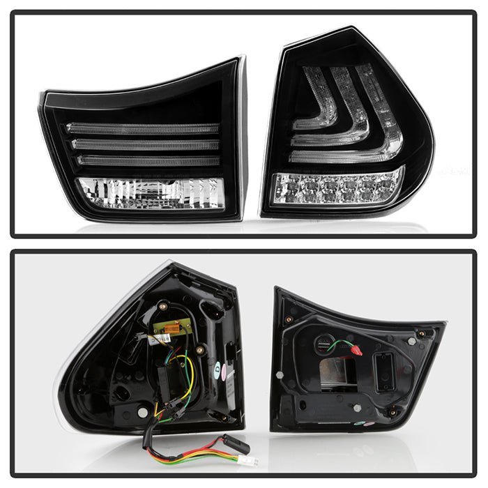 Lexus RX330 / RX350 04-09 LED Tail Lights - Black