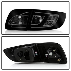 Mazda 3 03-08 4Dr Sedan ( Non Hatchback ) LED Tail Lights - Smoke - Image 2