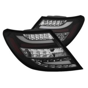 Mercedes Benz W204 C-Class 08-11 LED Tail Lights - Black - Image 1