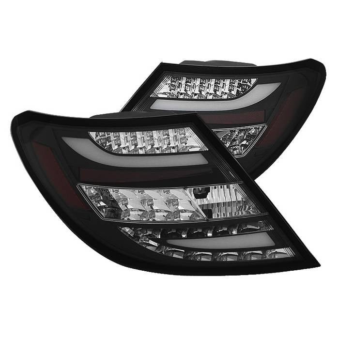 Mercedes Benz W204 C-Class 08-11 LED Tail Lights - Black