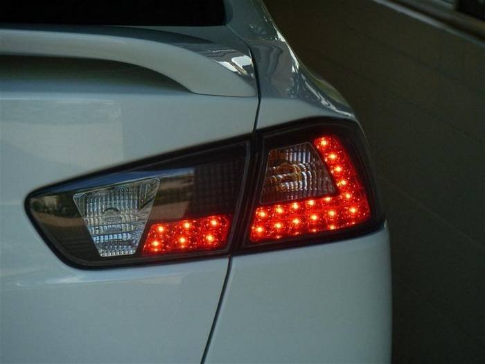 Mitsubishi Lancer / Evolution X 08-14 LED Tail Lights - Smoke