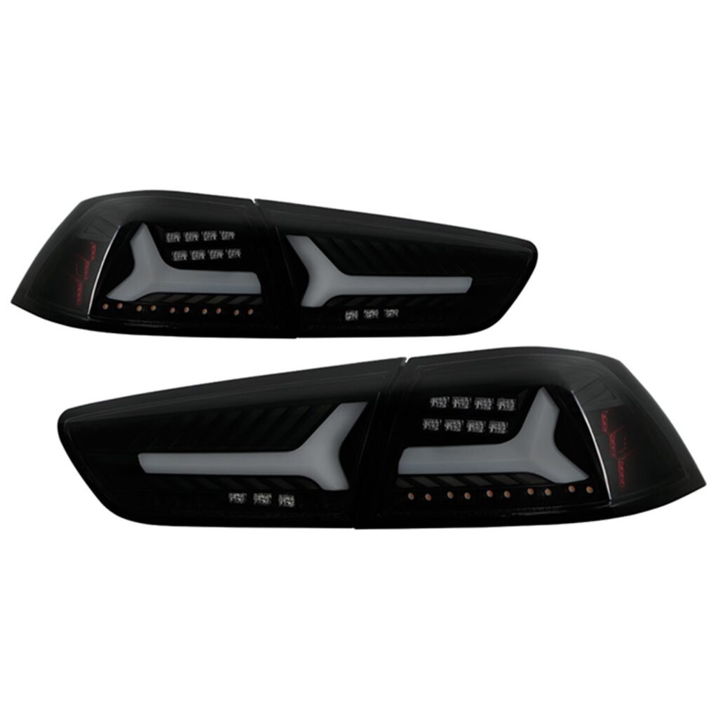 Mitsubishi Lancer / Evolution X 08-14 Version 2 LED Tail Lights - Black Smoke