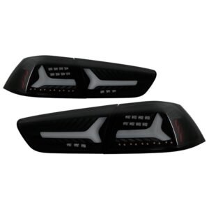 Mitsubishi Lancer / Evolution X 08-14 Version 2 LED Tail Lights - Black Smoke - Image 1