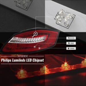 Porsche 987 Cayman 06-08 / Boxster 05-08 LED Tail Lights - Red Clear - Image 9