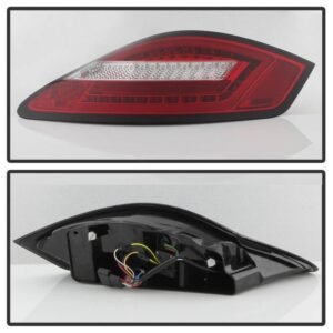 Porsche 987 Cayman 06-08 / Boxster 05-08 LED Tail Lights - Red Clear - Image 2