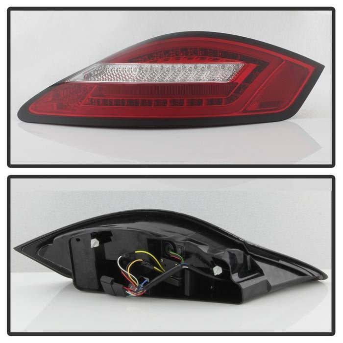Porsche 987 Cayman 06-08 / Boxster 05-08 LED Tail Lights - Red Clear