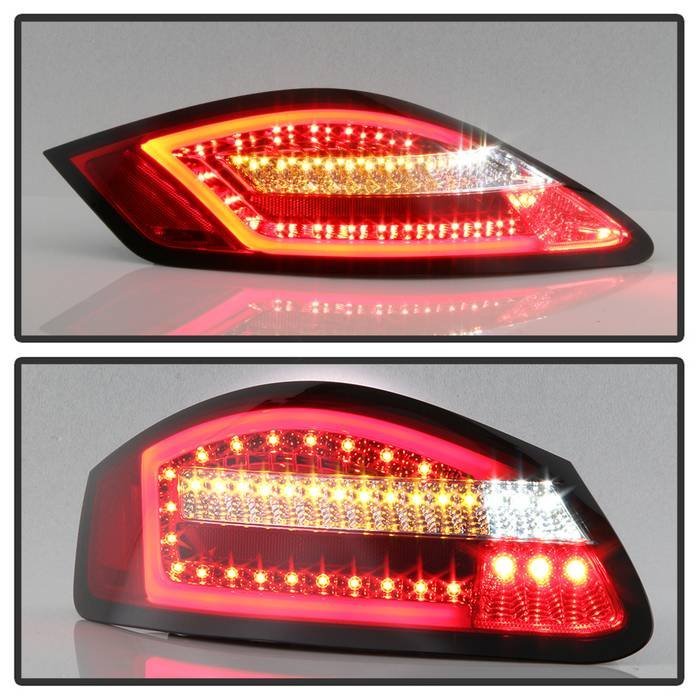 Porsche 987 Cayman 06-08 / Boxster 05-08 LED Tail Lights - Red Clear