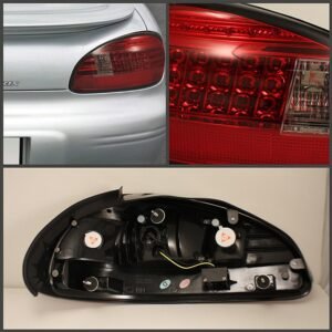 Pontiac Grand Prix 97-03 LED Tail Lights - Red Clear - Image 2