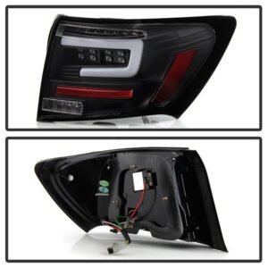 Subaru Impreza WRX 4DR 2008-2011 LED Tail Lights - Black - Image 2