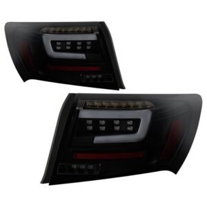 Subaru Impreza WRX 4DR 2008-2011 LED Tail Lights - Black Smoke - Image 1