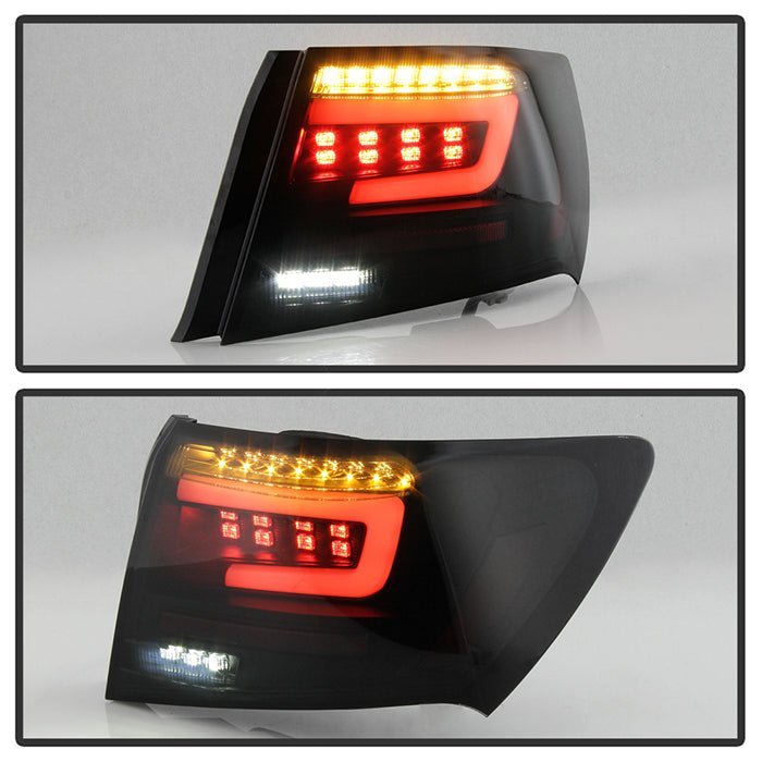 Subaru Impreza WRX 4DR 2008-2011 LED Tail Lights - Black Smoke