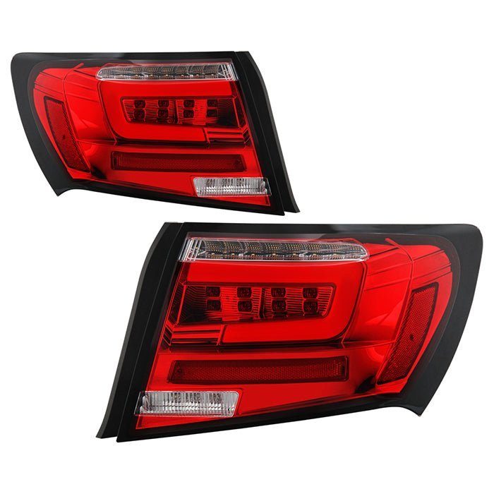 Subaru Impreza WRX 4DR 2008-2011 LED Tail Lights - Red Clear
