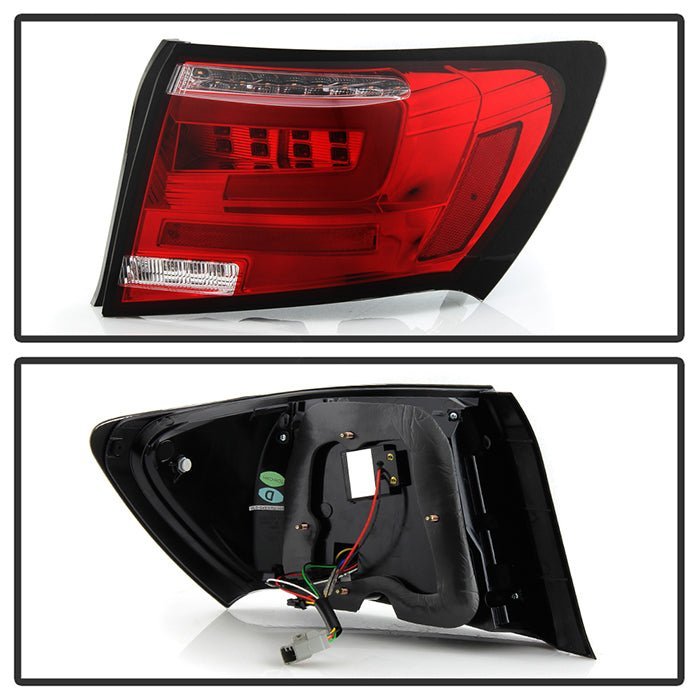 Subaru Impreza WRX 4DR 2008-2011 LED Tail Lights - Red Clear
