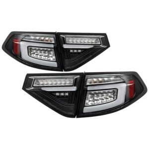 Subaru Impreza WRX 2008-2014 5Dr Hatchback Wagon LED Tail Lights- Black - Image 1