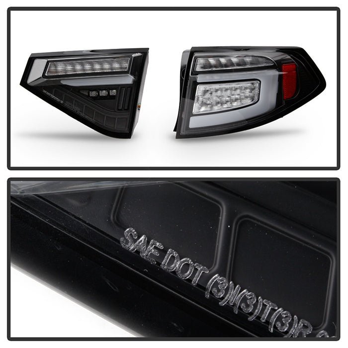 Subaru Impreza WRX 2008-2014 5Dr Hatchback Wagon LED Tail Lights- Black