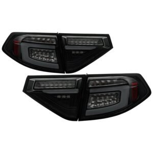 Subaru Impreza WRX 2008-2014 5Dr Hatchback Wagon LED Tail Lights - Sequential Signal - Black Smoke - Image 1