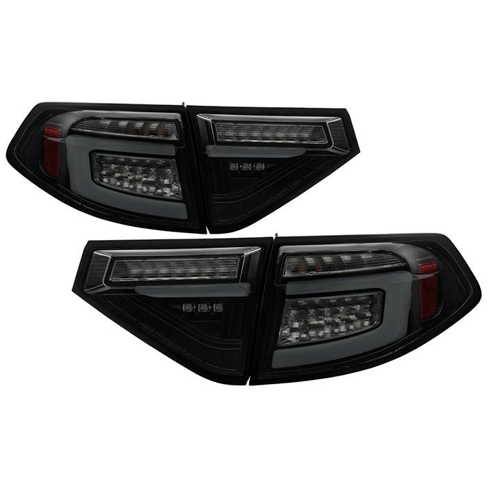 Subaru Impreza WRX 2008-2014 5Dr Hatchback Wagon LED Tail Lights - Sequential Signal - Black Smoke