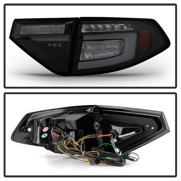 Subaru Impreza WRX 2008-2014 5Dr Hatchback Wagon LED Tail Lights - Sequential Signal - Black Smoke