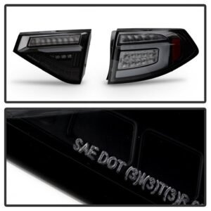 Subaru Impreza WRX 2008-2014 5Dr Hatchback Wagon LED Tail Lights - Sequential Signal - Black Smoke - Image 5