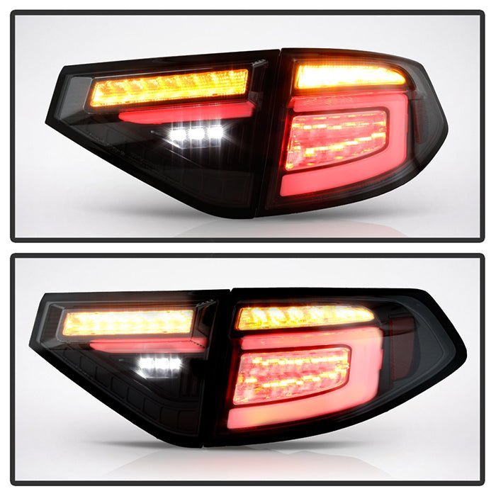 Subaru Impreza WRX 2008-2014 5Dr Hatchback Wagon LED Tail Lights - Sequential Signal - Black Smoke