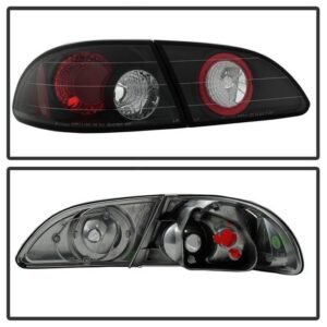 Toyota Corolla 98-02 Euro Style Tail Lights - Black - Image 2