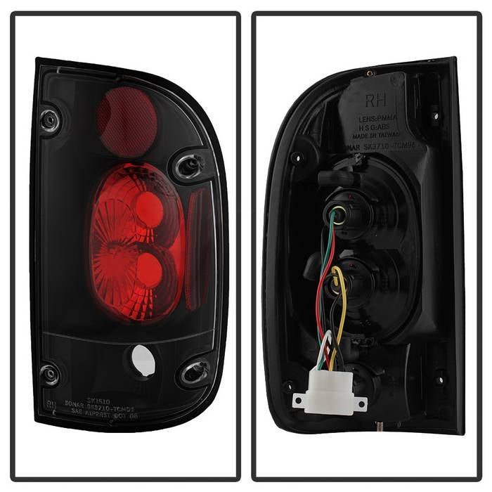 Toyota Tacoma 01-04 Euro Style Tail Lights - Black