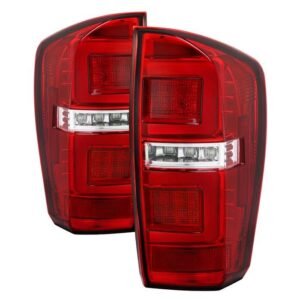 Toyota Tacoma 16-19 LED Tail Lights - Red Clear - Image 1