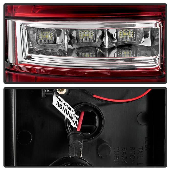 Toyota Tacoma 16-19 LED Tail Lights - Red Clear