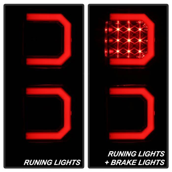 Toyota Tundra 07-13 Version 2 Light Bar LED Tail lights - BlacK Smoke