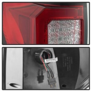 Toyota Tundra 07-13 Version 2 Light Bar LED Tail lights - Red Clear - Image 4