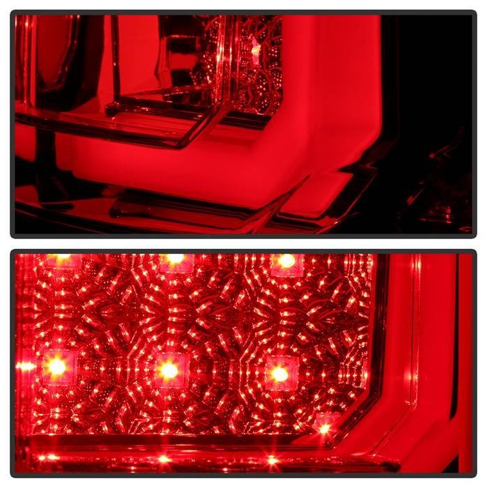 Toyota Tundra 07-13 Version 2 Light Bar LED Tail lights - Red Clear