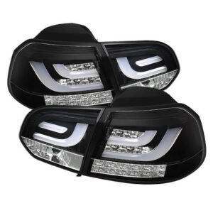 Volkswagen Golf / GTI 10-13 G2 Type With Light Bar LED Tail Lights - Black - Image 1