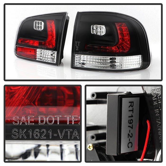 Volkswagen Touareg 03-07 LED Tail Lights - Black