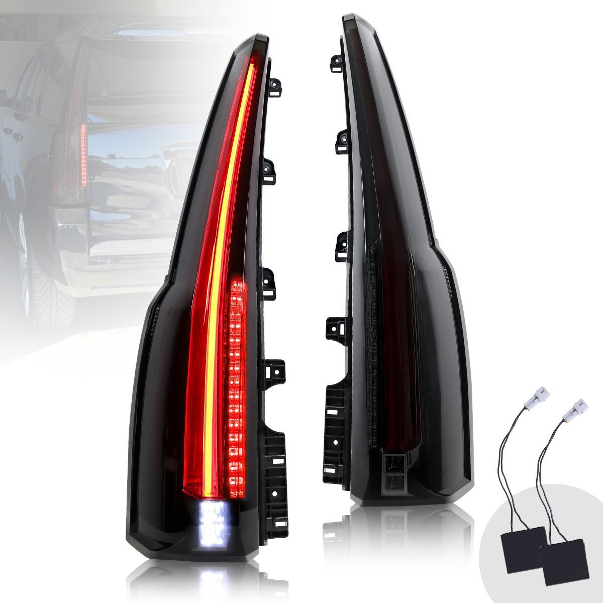 15-20 Chevrolet Tahoe Suburban 4th Gen(K2UC) Vland LED Tail Lights with Sequential Turn Signal - Image 1