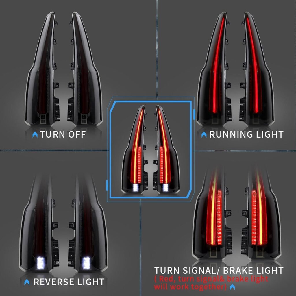 15-20 Chevrolet Tahoe Suburban 4th Gen(K2UC) Vland LED Tail Lights with Sequential Turn Signal