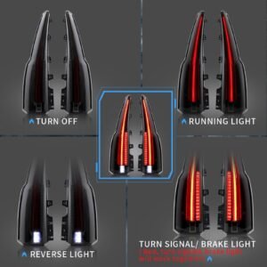 15-20 Chevrolet Tahoe Suburban 4th Gen(K2UC) Vland LED Tail Lights with Sequential Turn Signal - Image 7