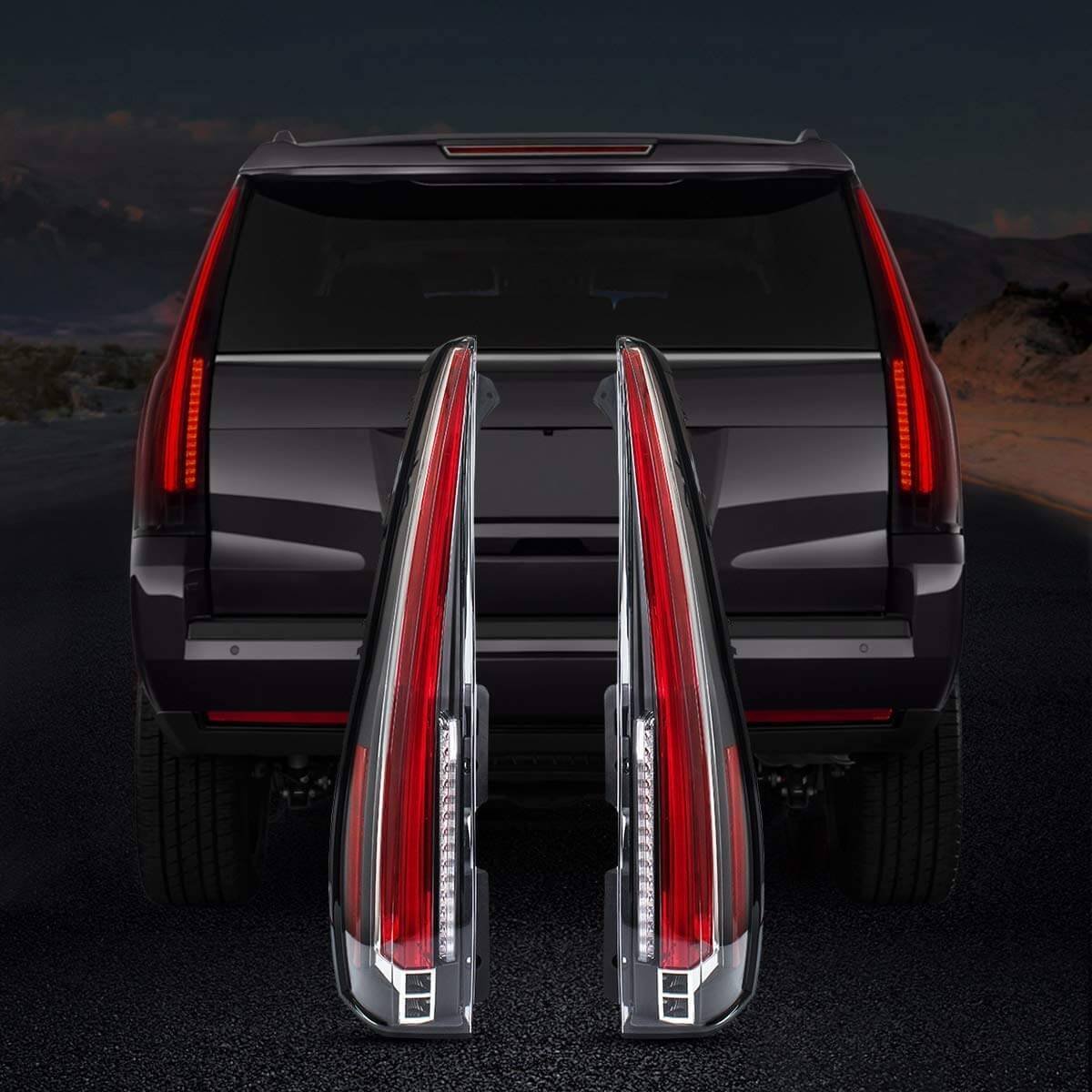 07-14 Cadillac Escalade 3th Gen (GMT900) Vland LED Tail Lights with Sequential Turn Signal - Image 1