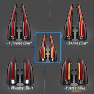 15-20 GMC Yukon 4th Gen (K2UG) Vland LED Tail Lights with Sequential Turn Signal ( OPEN BOX ) - Image 8