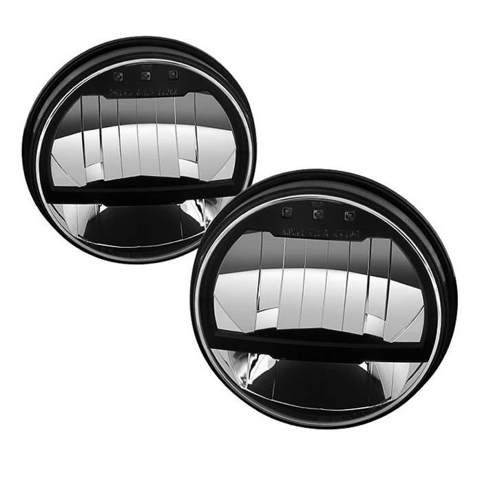 Jeep Wrangler 07-18 LED Crystal Headlights - Black