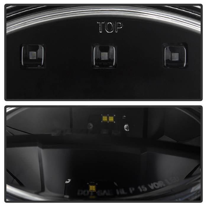 Jeep Wrangler 07-18 LED Crystal Headlights - Black