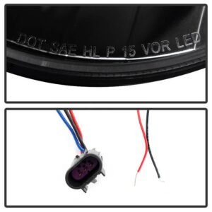 Jeep Wrangler 07-18 LED Crystal Headlights - Black - Image 4